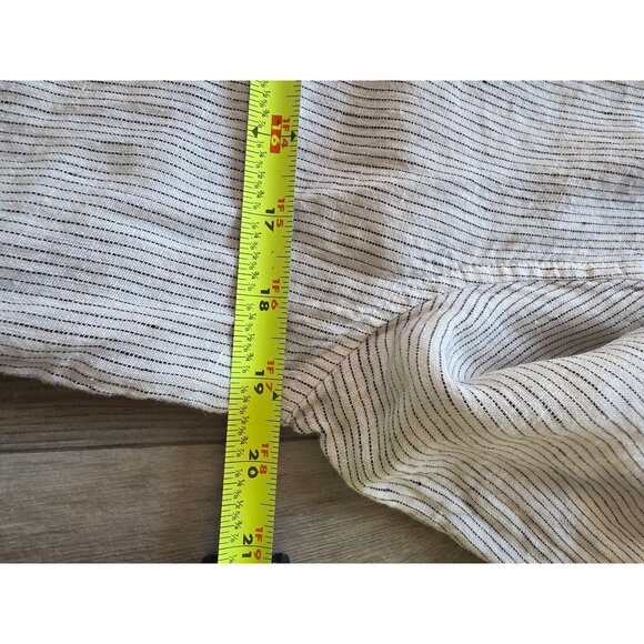 Tahari Womens Linen Striped Long Sleeve Dress Size M - Picture 6 of 6